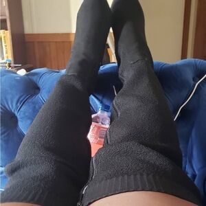 thigh high boots 8.5 WW double wide leg